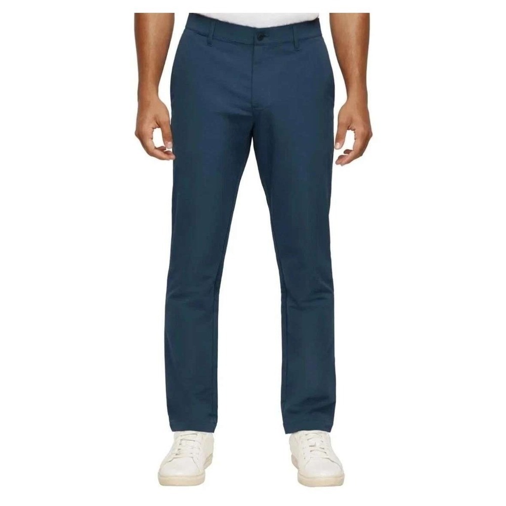 NEW Banana Republic Men's 40x32 Flat Front Tech Pants Blue Polyester